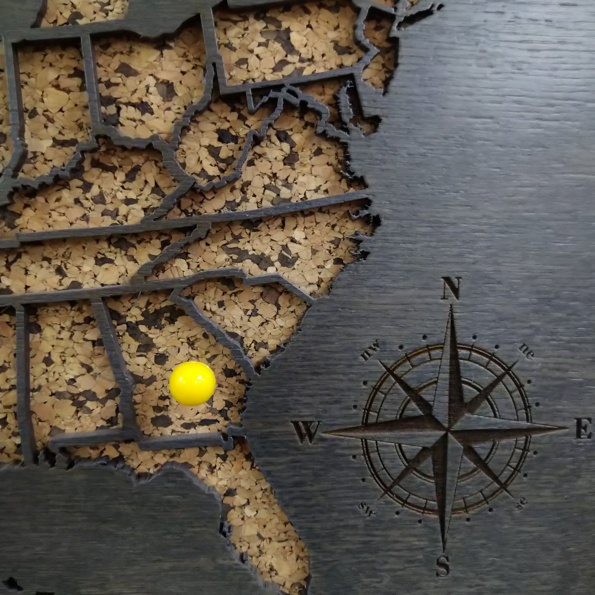 Push Pin US Travel Map, Wooden USA Map