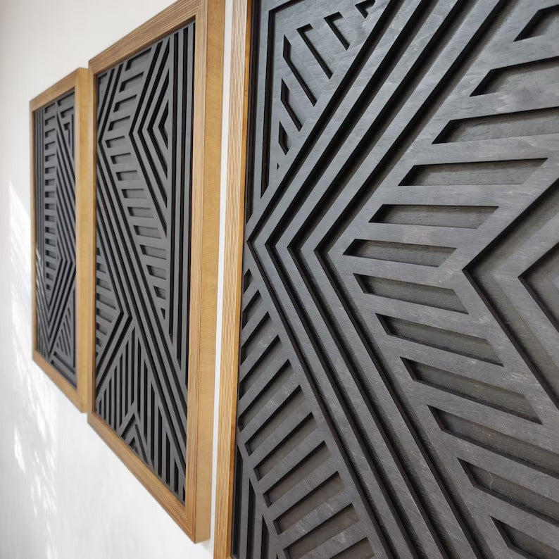 Geometric Wood Panel