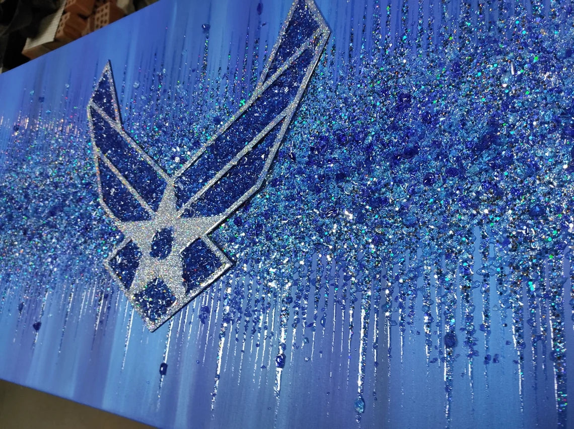 Glitter Glass Painting