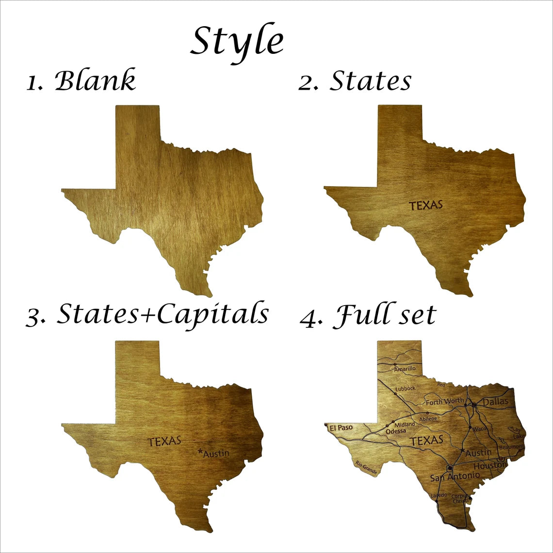 Wooden USA Map, 3D USA Map, USA Travel Map, Detailed USA Map, Push Pin Map