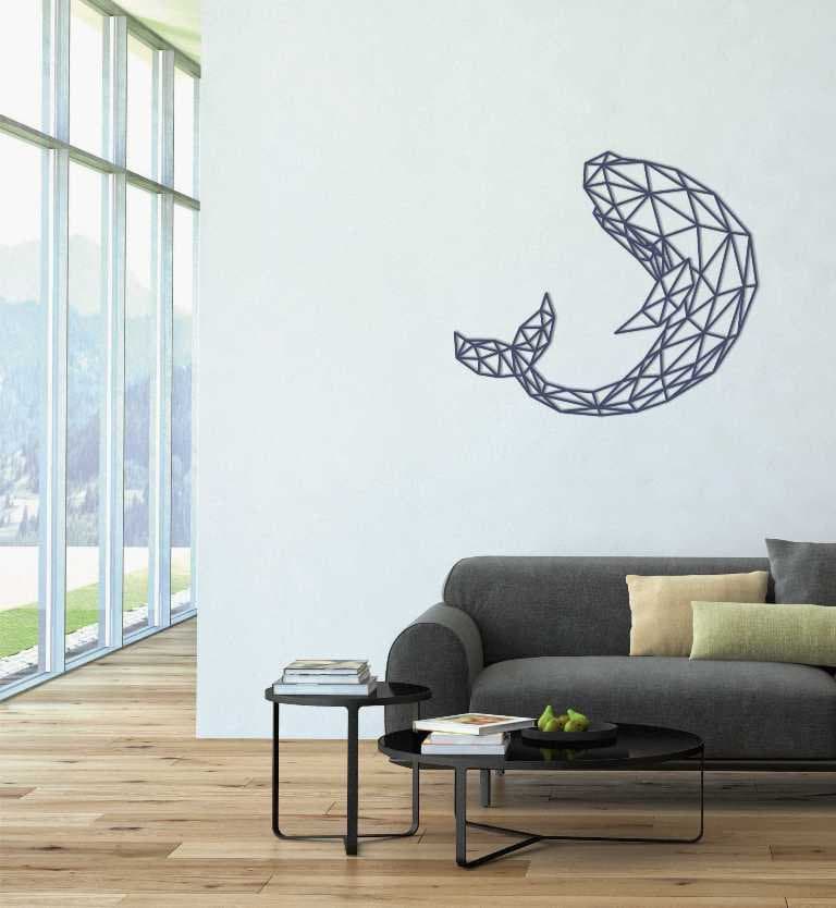 Geometric Whale Art