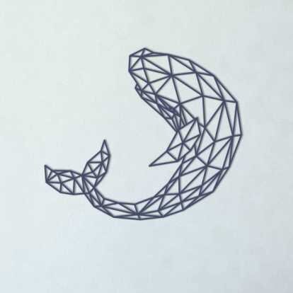 Geometric Whale Art