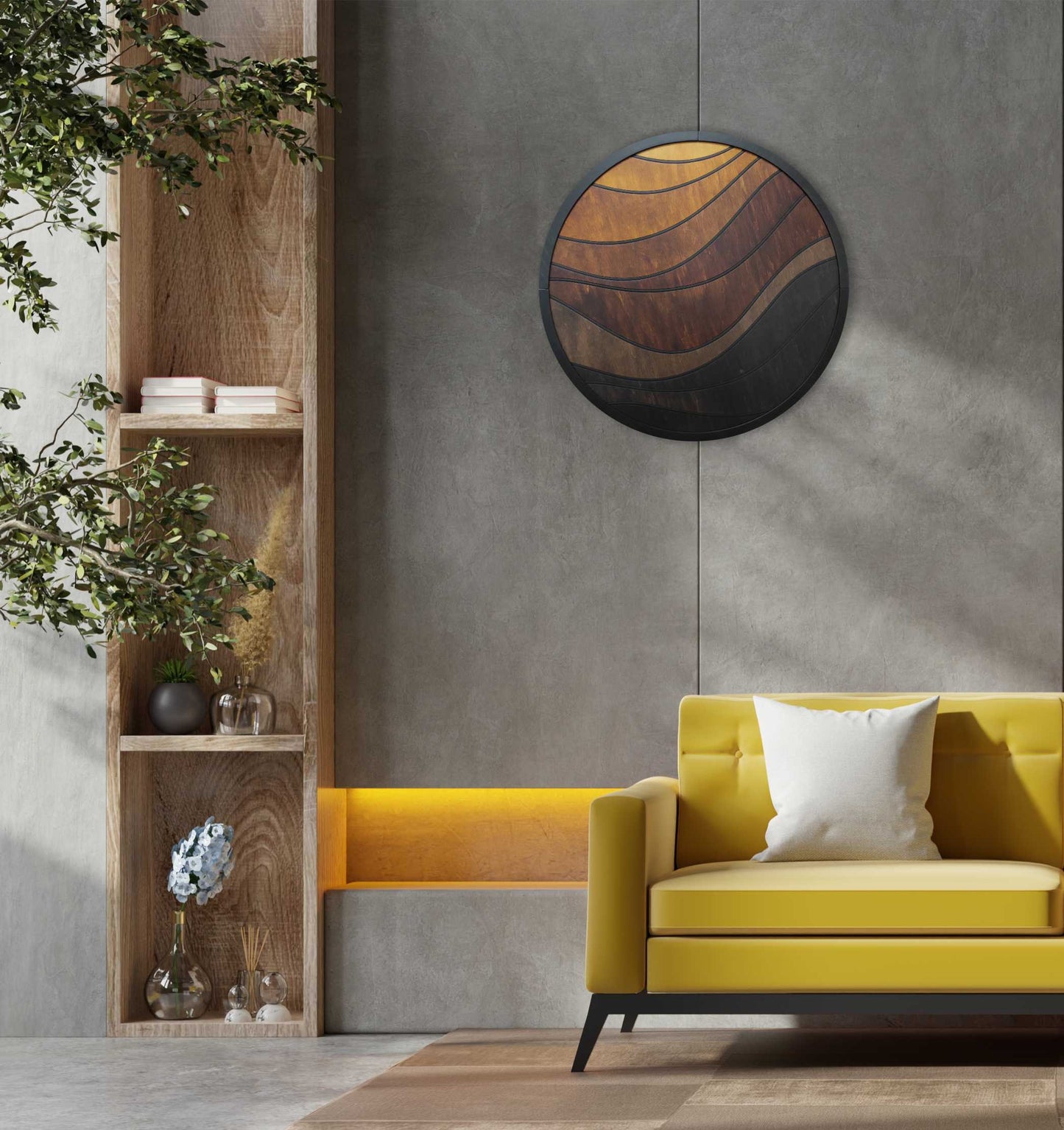 Wood Wall Round Decor