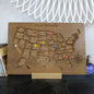 Push Pin US Travel Map, Wooden USA Map