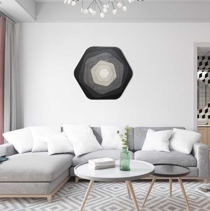 Wood Wall Hexagon Decor