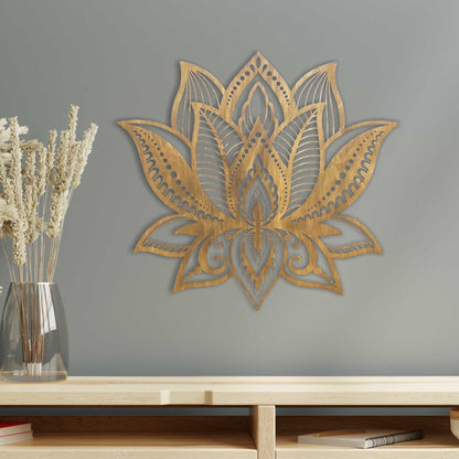 Lotus Flower Wood Wall Art