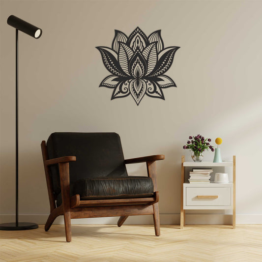 Lotus Flower Wood Wall Art