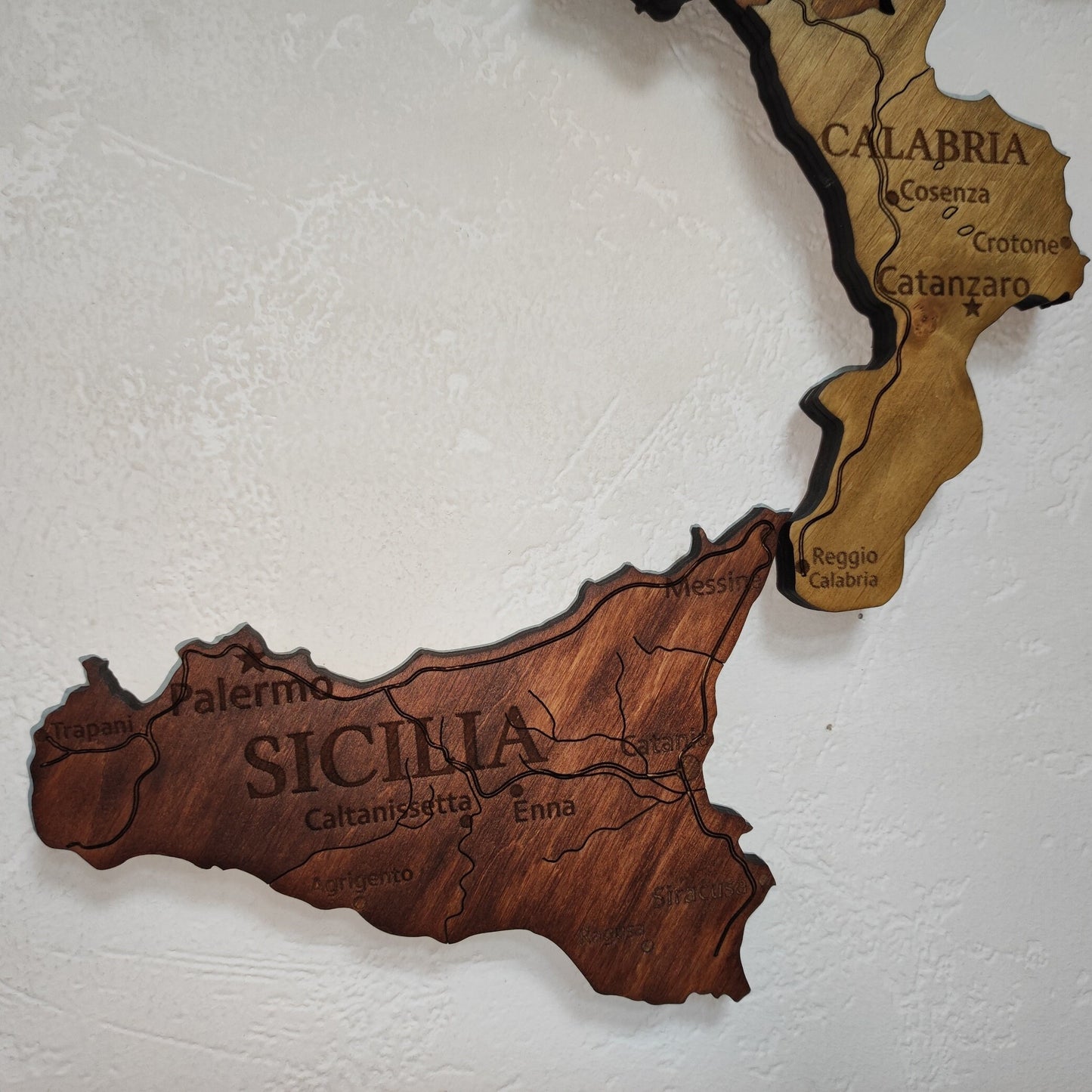 Wooden Italy Map, 3D Italy Map, Italy Travel Map, Detailed Italy Map, Mappa Italia