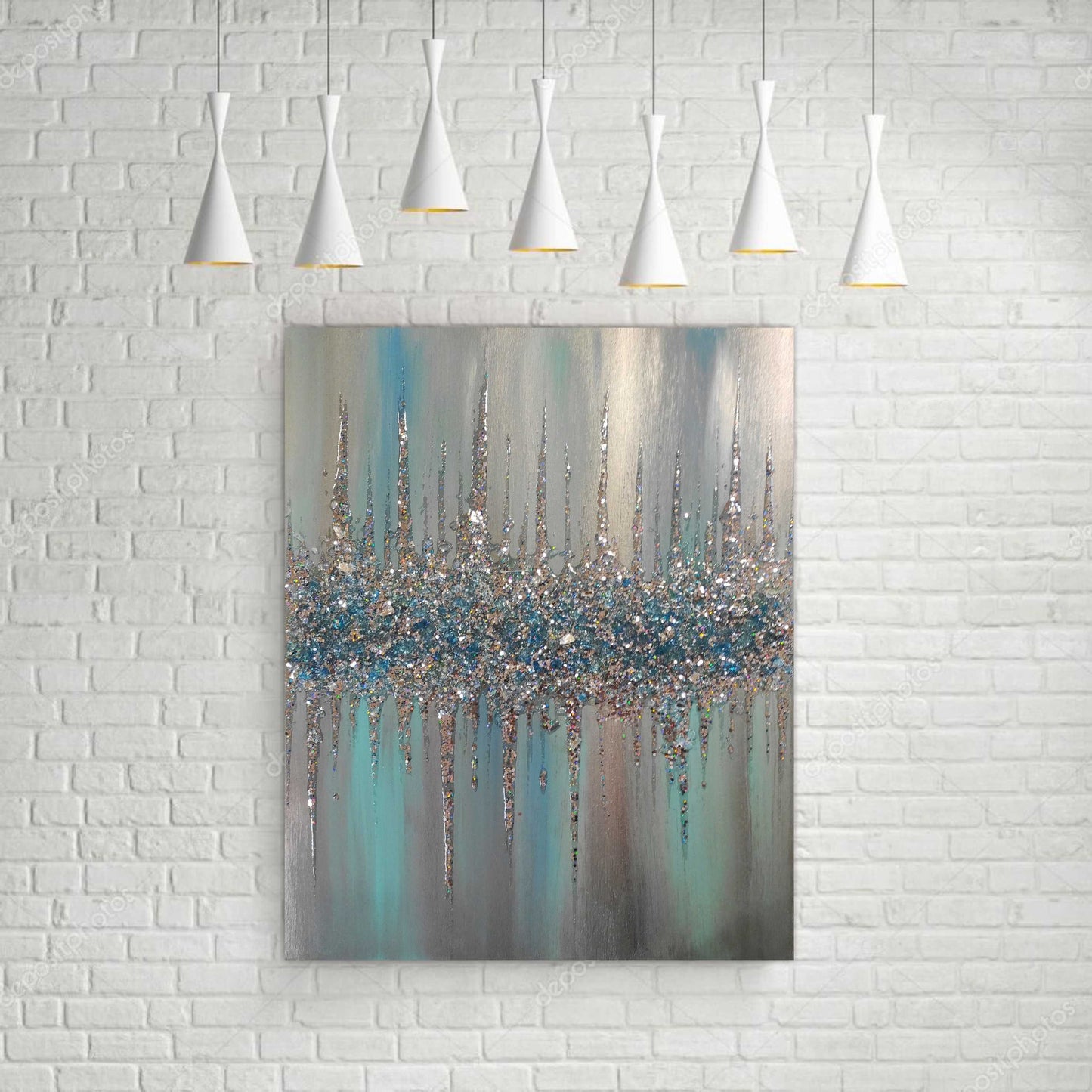 Glitter Glass Painting