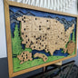 National Parks Travel Map, USA Travel Map, Wooden USA Map