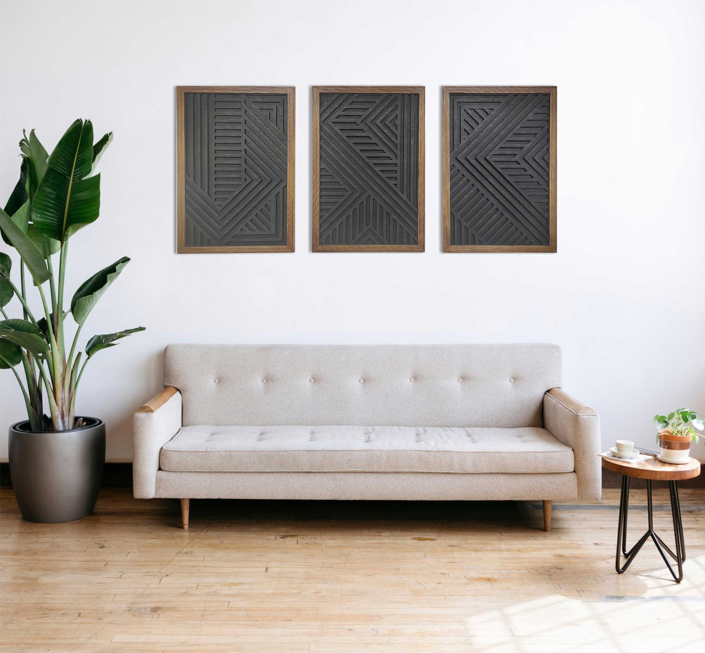 Modern Wood Wall Art Set