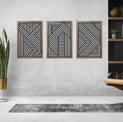 Modern Wood Wall Art Set